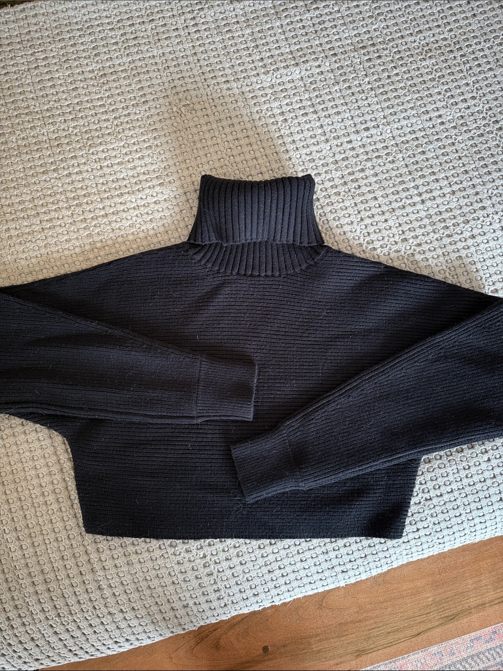 House of Harlow 1960 Black Ribbed Turtleneck Sweater